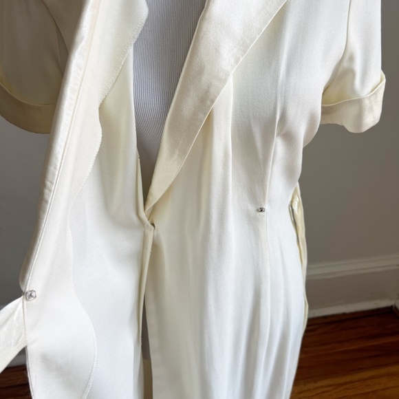 Vintage NWT Renzo Armoni Made in USA Wrap Off White Pearl Wedding Dress Gown 10P - Picture 9 of 13